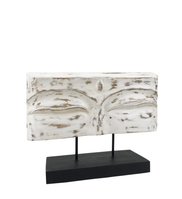 ETHNIC BUDDHA EYES FIGURE ON STAND