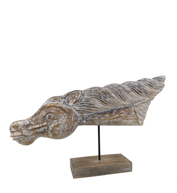 ETHNIC CARVED HORSE HEAD