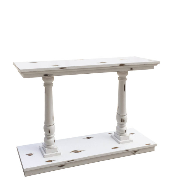 CONSOLE BLANC DÉCAPÉ COLONNES