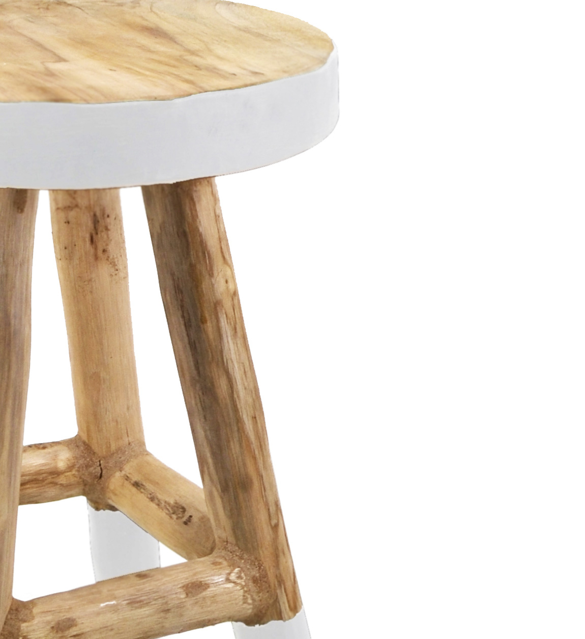 TABURETE MARSELLA NATURAL / BLANCO - MOYCOR