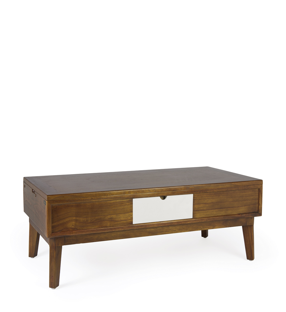 Table basse pliante marine Dublin bois et laiton - EverArt E-TBB01