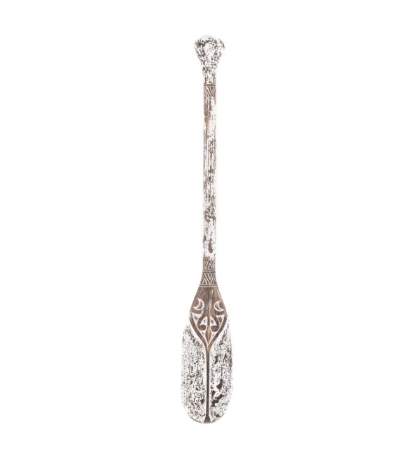 WHITEWASHED CARVED OAR
