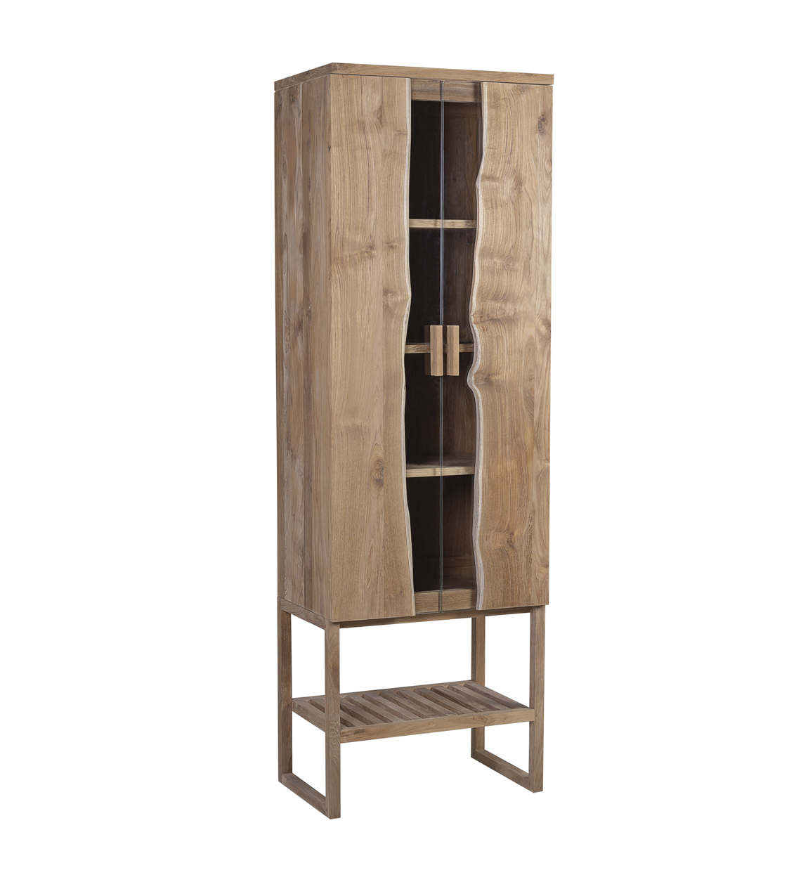 ATLANTA 2 DOORS 5 SHELVES TEAK CABINET