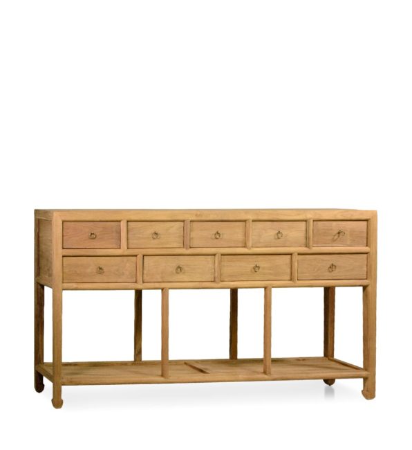 MERIDA 9 DRAWERS 1 SHELF TEAK SIDEBOARD