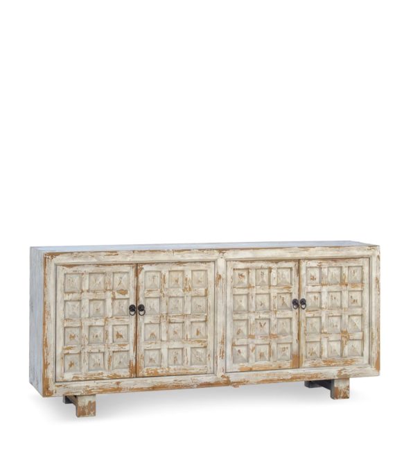 CORDOBA WHITEWASHED 4 DOORS SIDEBOARD