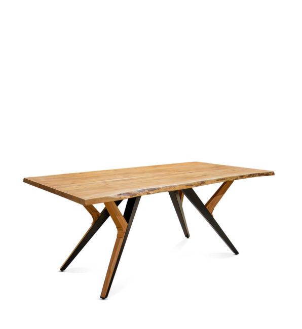 MESA COMEDOR ACACIA Y HIERRO