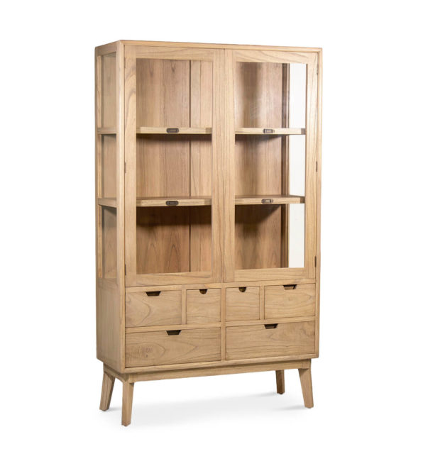 VITRINA SCANDI 6 CALAIXOS 2 PORTES