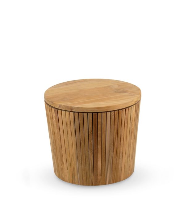 TABOURET AVEC RANGEMENT EN TECK