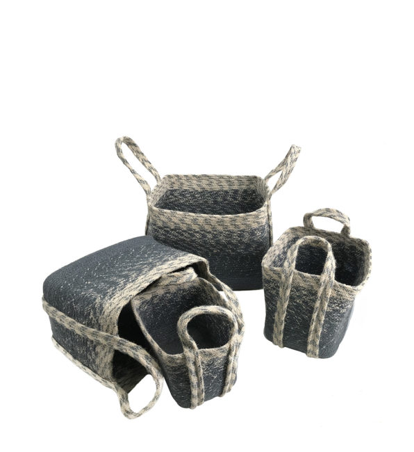 CESTA JUTE RECTANGULAR S/4