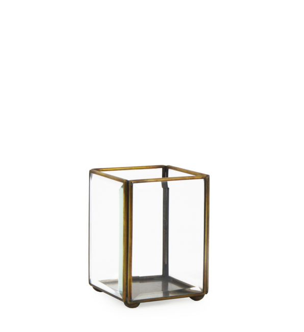 VASE PORTE-BOUGIE BISEL CARRE