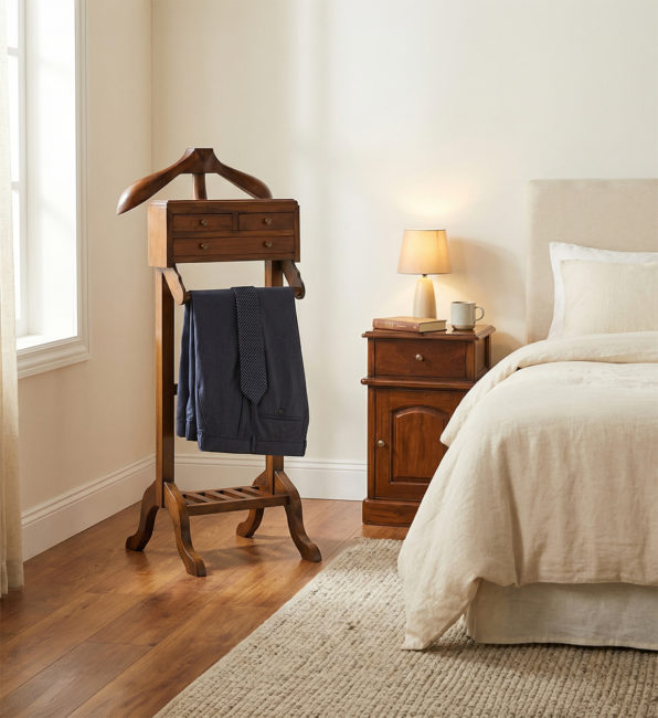 Valet de Chambre en Bois Lemuel 90cm Marron