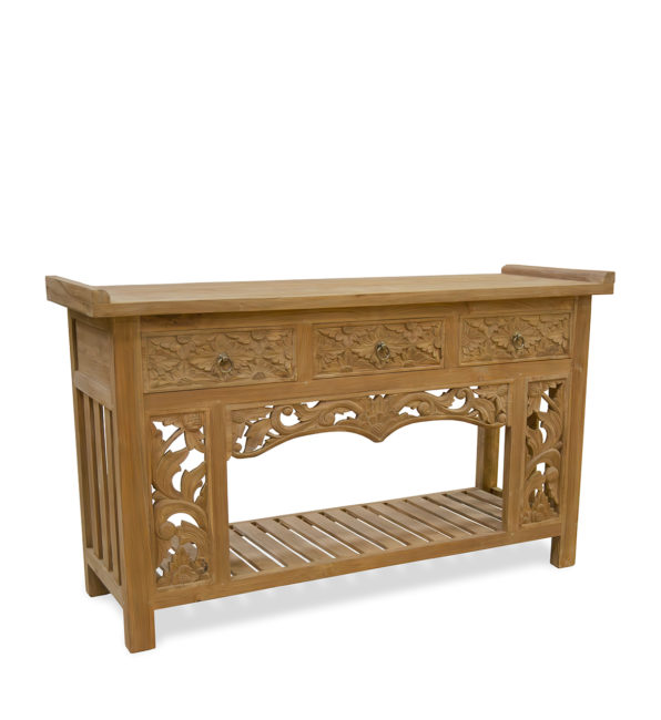 GRANADA 1 DOOR RECYCLED TEAK CONSOLE TABLE 'E'